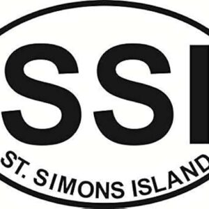 St. Simons Island Oval Bumper Sticker 5"