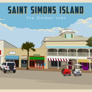 Custom 18" x 24" Saint Simons Island Village Print
